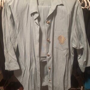 R & M Richards by Karen Kwong, Women's Seashell Pants & Button Top Outfit - 16